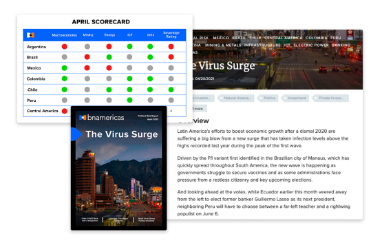 Screen displaying market reports analyzing trends in key industries.